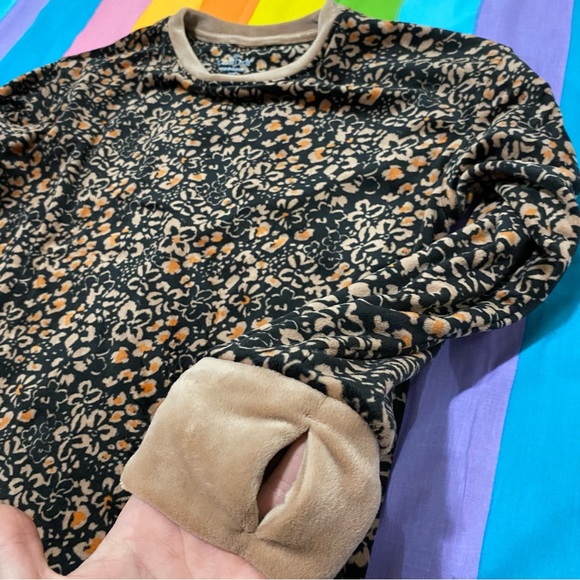 Cuddl Duds Thick Velvet Velour Sweater Longsleeve Shirt w/ Thumb Holes Petite M - Picture 9 of 11